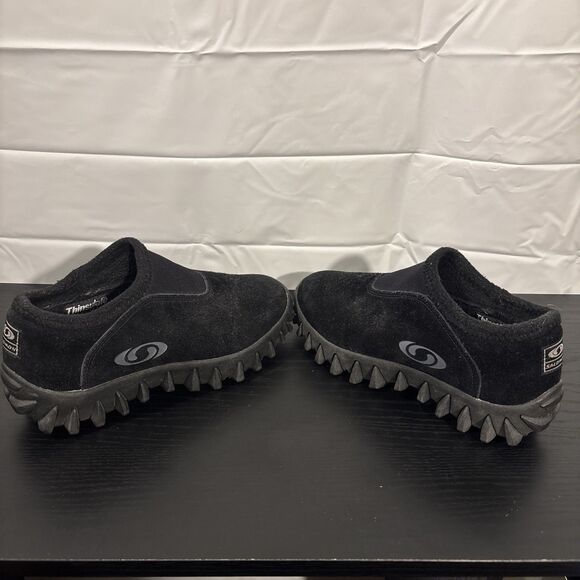 Vtg SALOMON Contagrip CX Moc Snow Clog Black Suede SlipOn Shoe Thinsulate Mens 9 main image 10